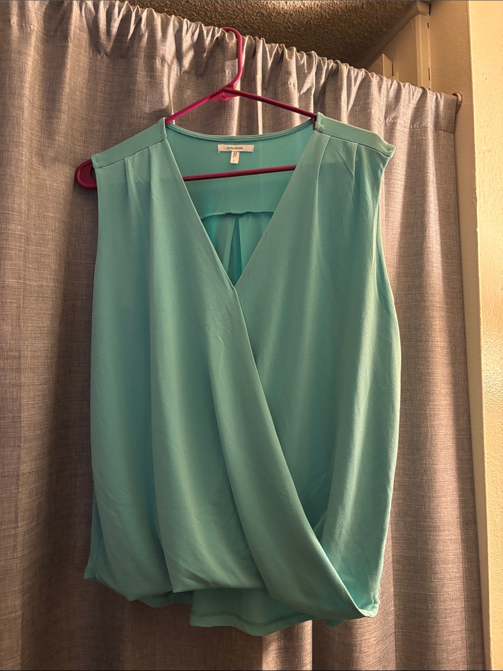 Maurices Mint Green Sleeveless Surplice Camisole